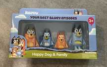 Bluey Happy Dog & Family,
 ruchome figurki