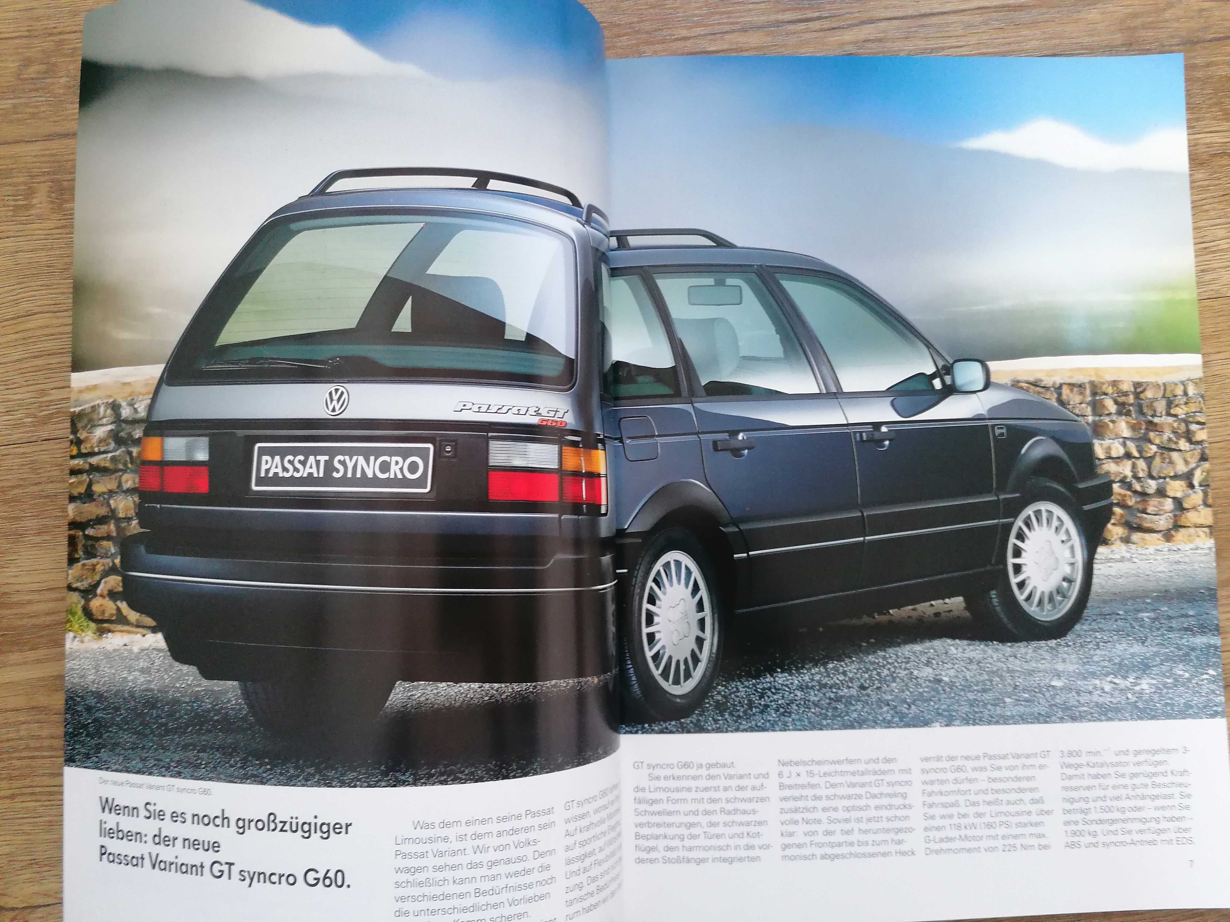 Prospekt VW Passat B3 GT Syncro  G60