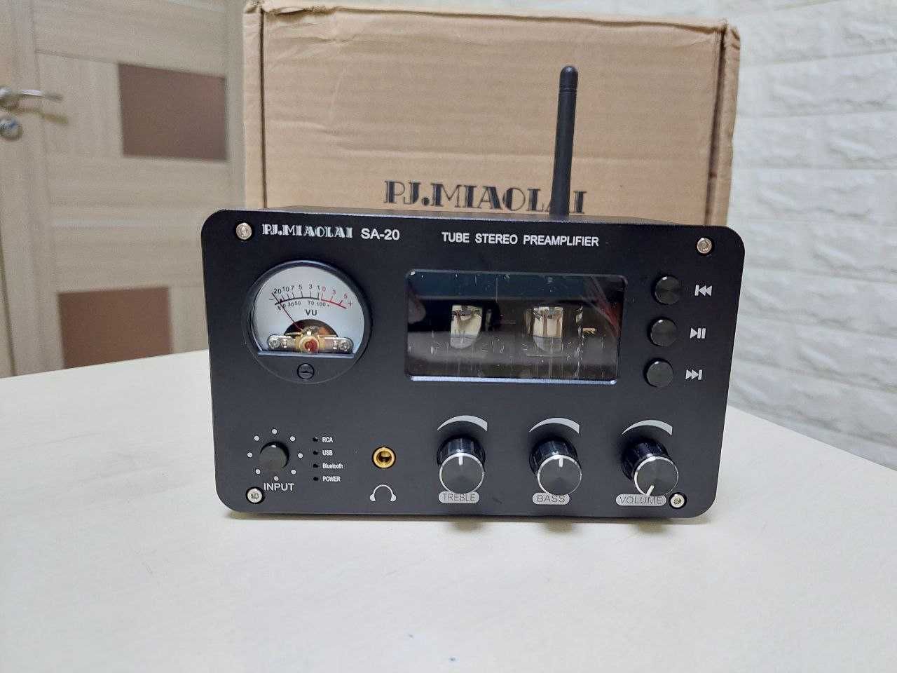 HiFi ламповий PJ MIAOLAI SA-20 PreAMP стерео підсилювач BT/USB/XLR/RCA