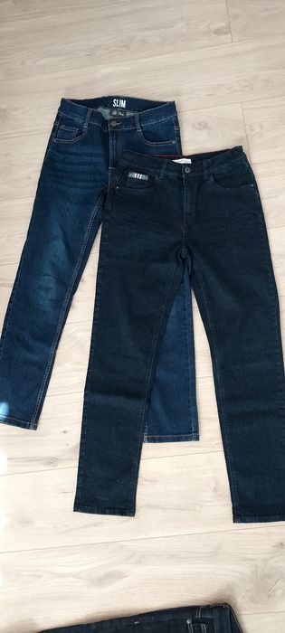 Spodnie chłopięce jeansowe 164, Smyk
