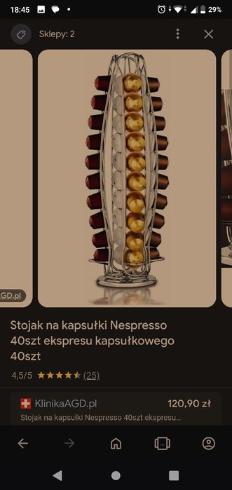 Stojak Krups na kapsułki Nespresso