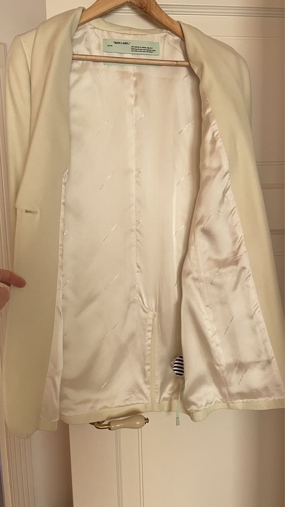 Женский пиджак off white удлиненный оригинал р 40