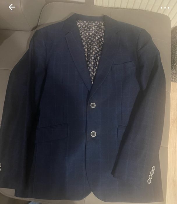 Marynarka męska granatowa krateczka