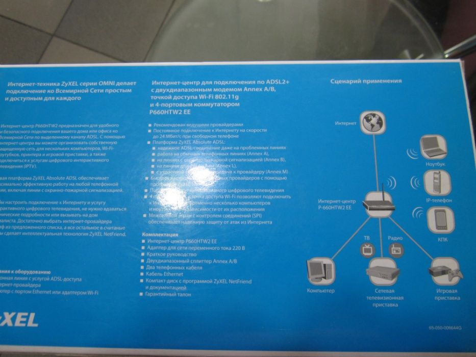 Модем Zyxsel. ADSL