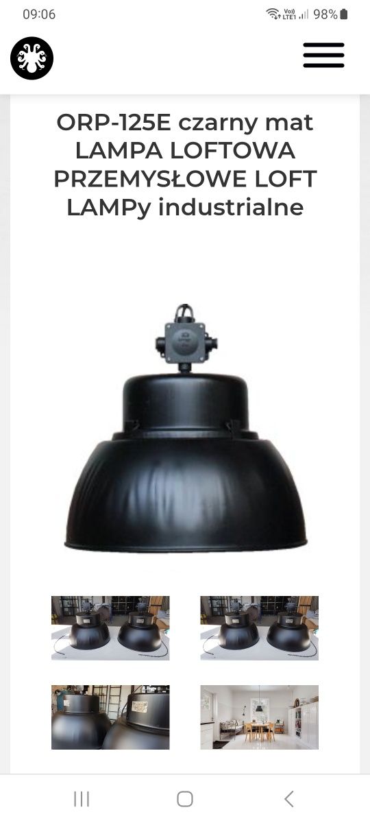 Lampy stylowe loft