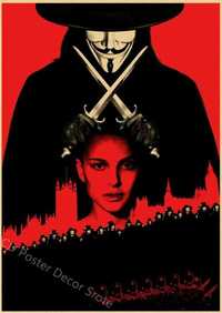 PIĘKNY plakat filmowy vintage V JAK VENDETTA