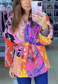 Куртка кимоно разноцветная