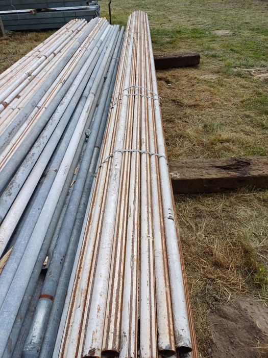 Rura stalowa, słupek ogrodzeniowy, słupki fi 50x2.3mm długość 6.5m