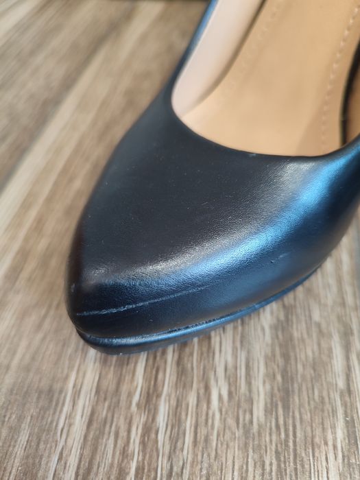 Czarne szpilki, czółenka eko skóra WYPRZEDAŻ SZAFY