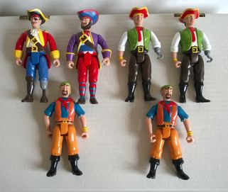 Stare Figurki Piraci Imperial 1990 Rok Zestaw 6 sztuk
