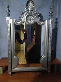 Espelho estilo vitoriano entalhe prateado