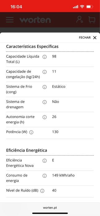 Arca Vertical LIEBHERR GP 1213 -98litros