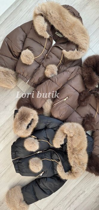 Najnowszy model softy bomberka mega futro obszycie pompony lis jenot