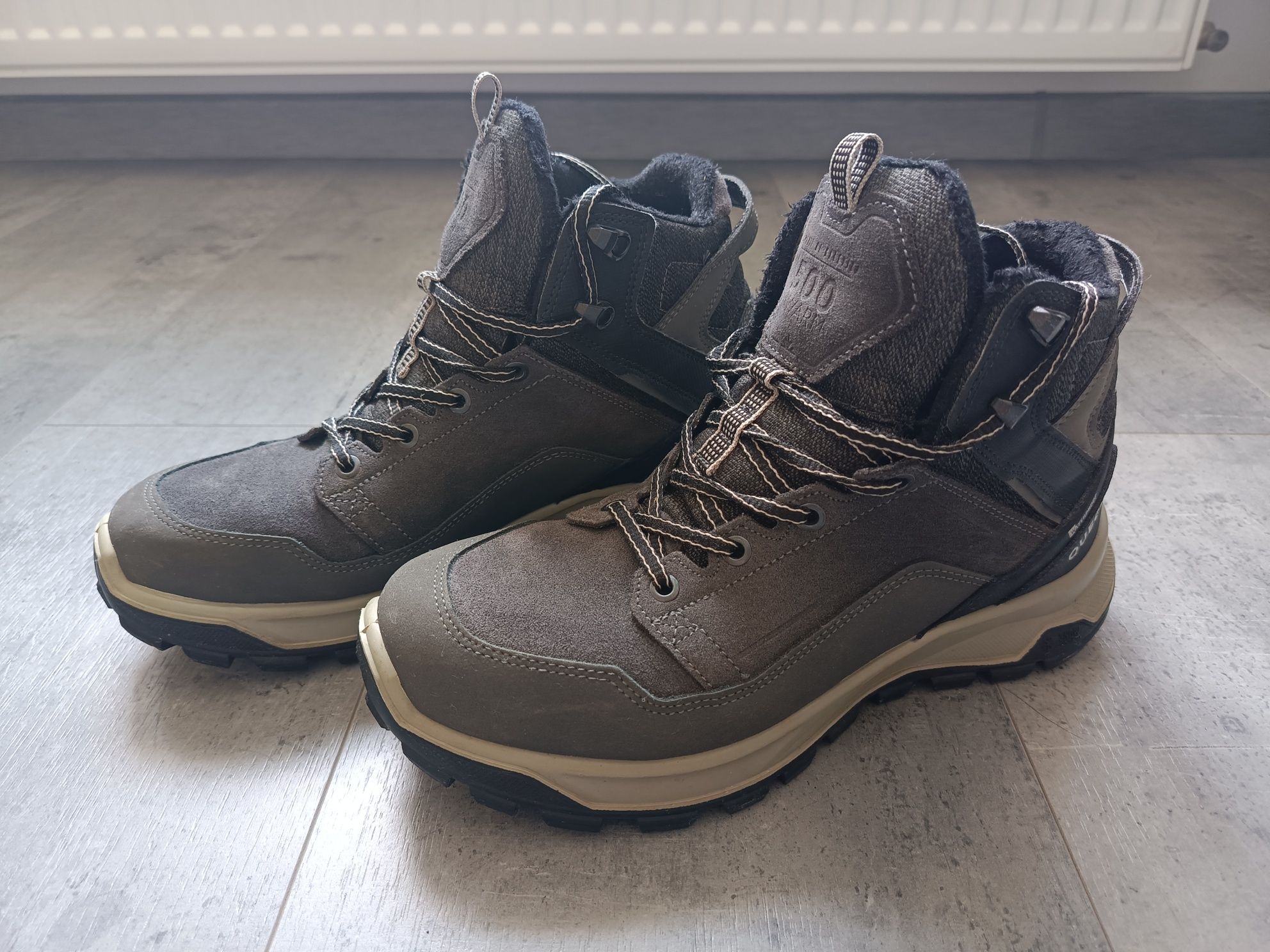 Quechua Buty zimowe Warm Wtp Sh500 X-Warm Mid Męskie Szary