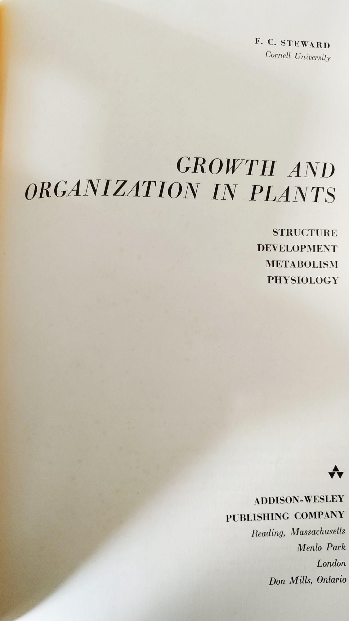 Growth and organization in plants - Steward - 1968 • botânica biologia