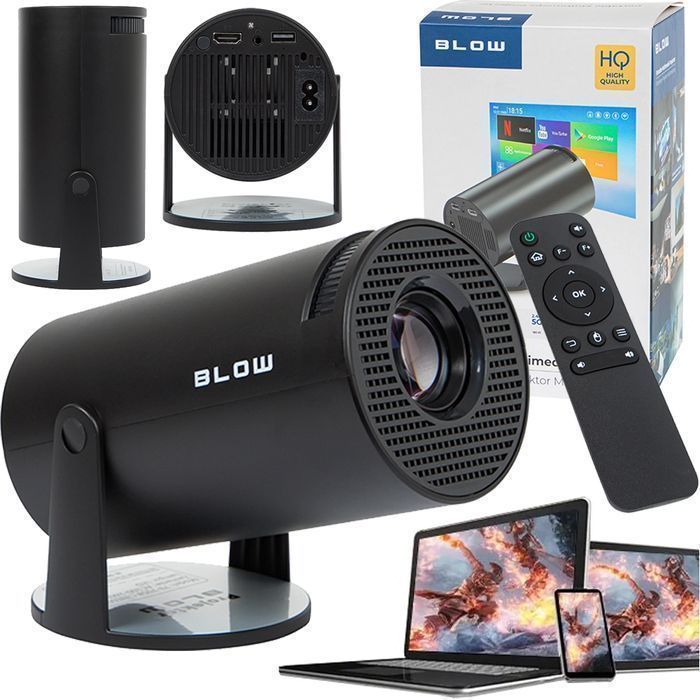 Projektor multimedialny AndroidTV HD  Wi-Fi BLOW Cinema BLACK 79-705#