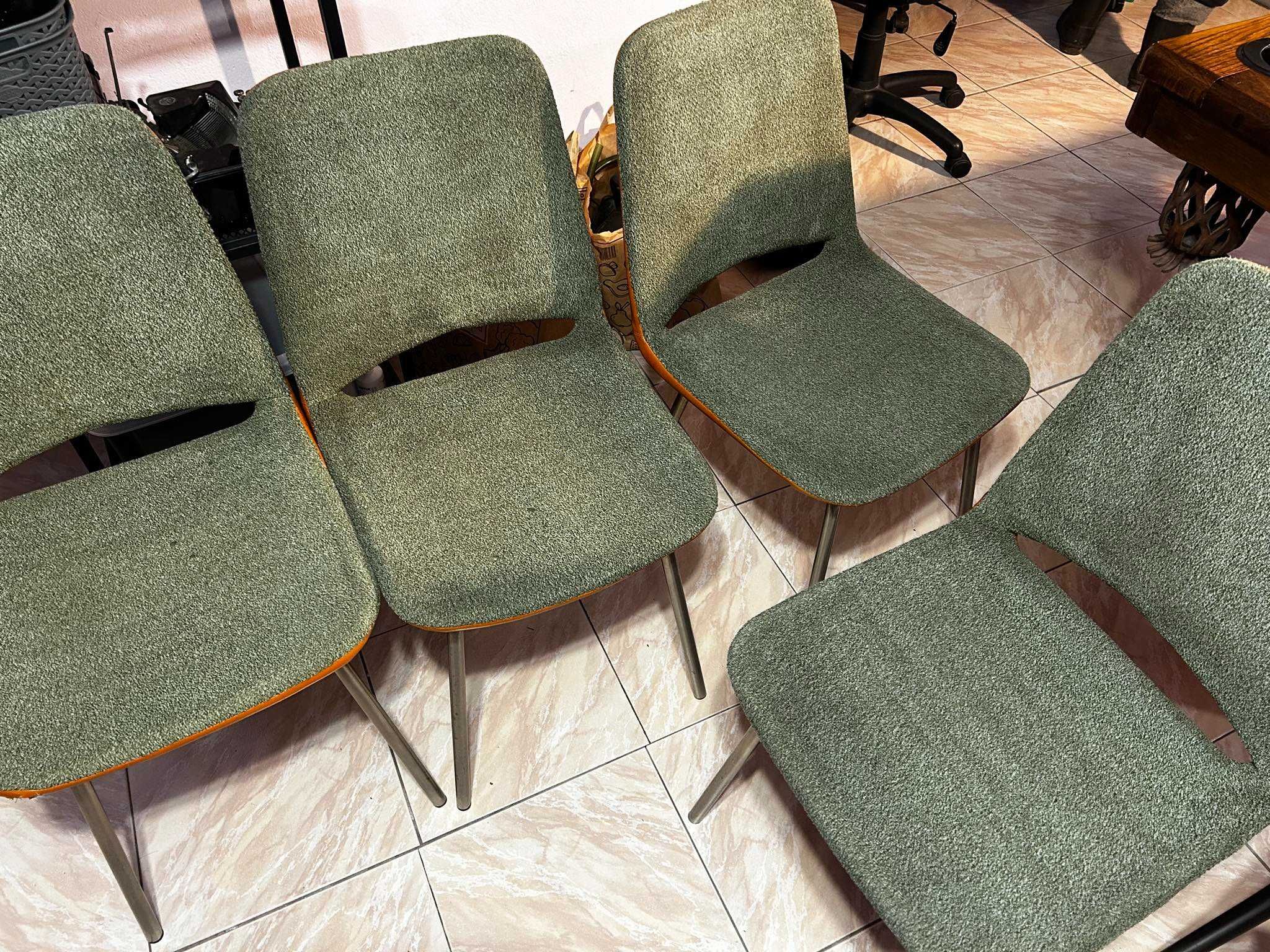 Komplet krzeseł "Meblomet" Mszana Dolna lata 70.