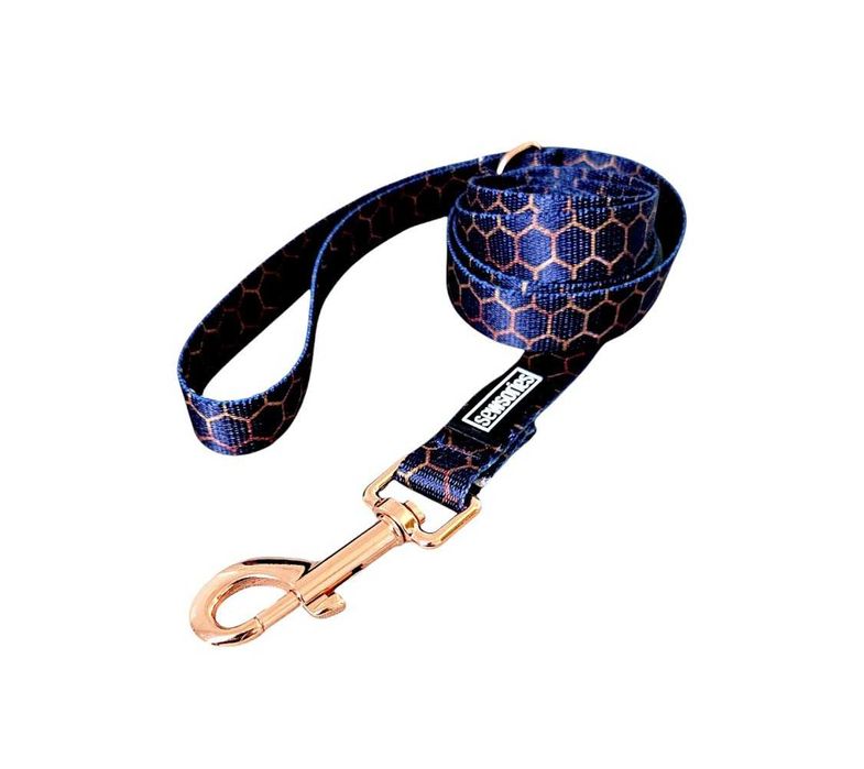 Smycz miejska dla psa SEWSORIES CZARNY MIÓD długość 150 cm