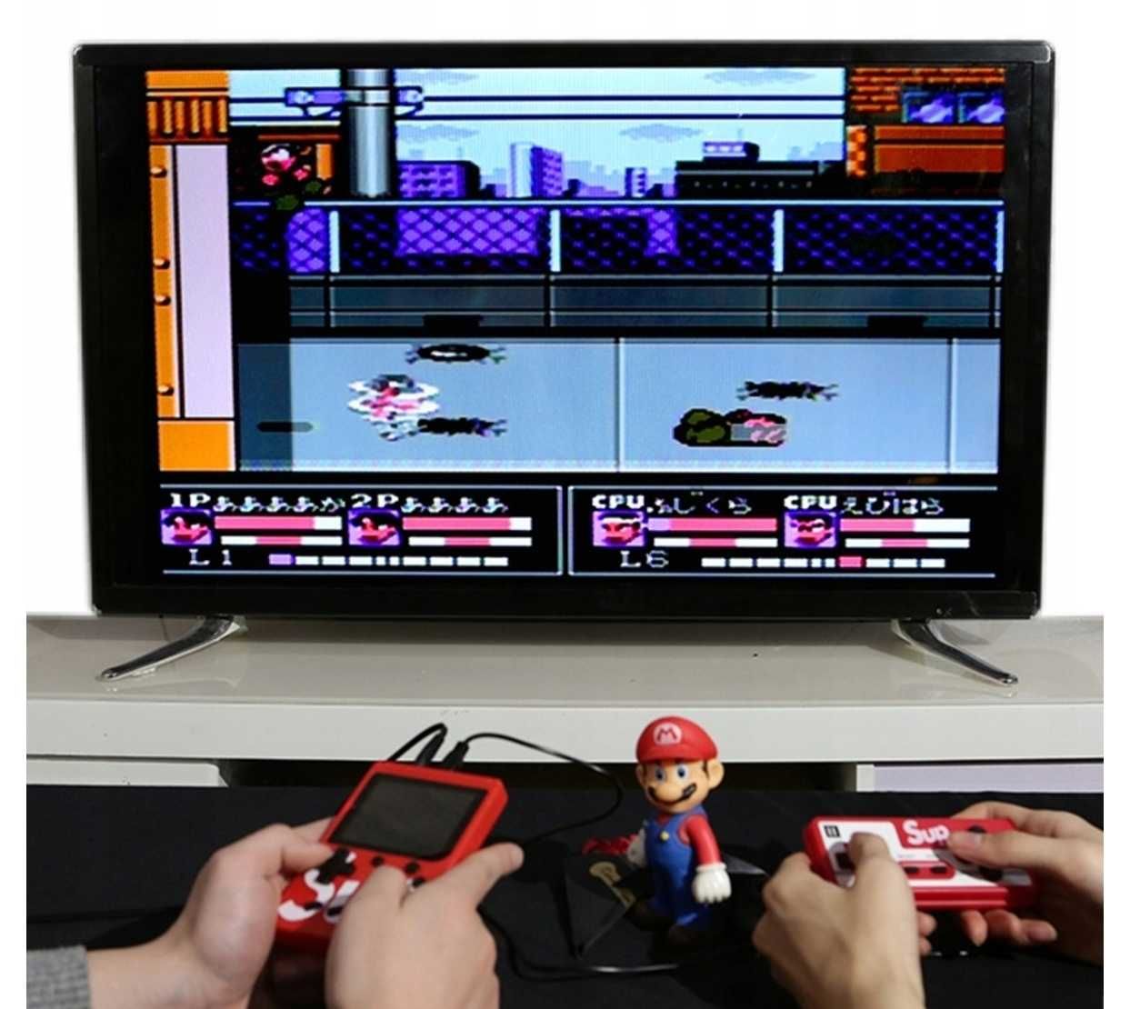 PRZENOŚNA MINI KONSOLA retro 400 gier gra + DODATKOWY PAD dla 2 osoby