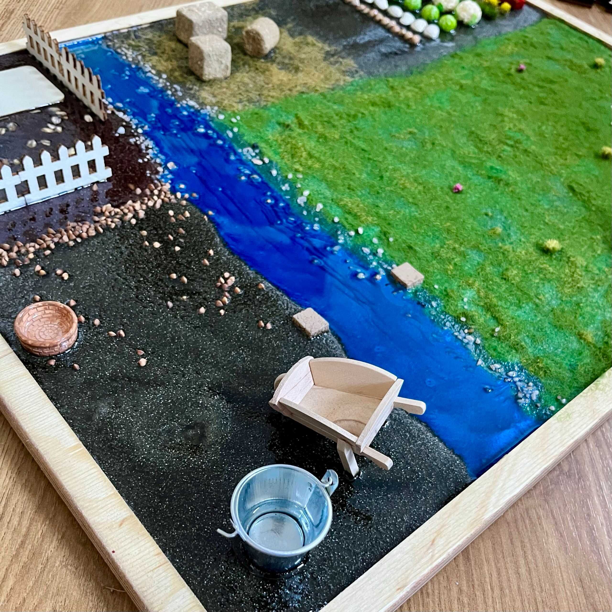 Panel sensoryczny makieta Montessori Wieś dziecko prezent Ikea Latt