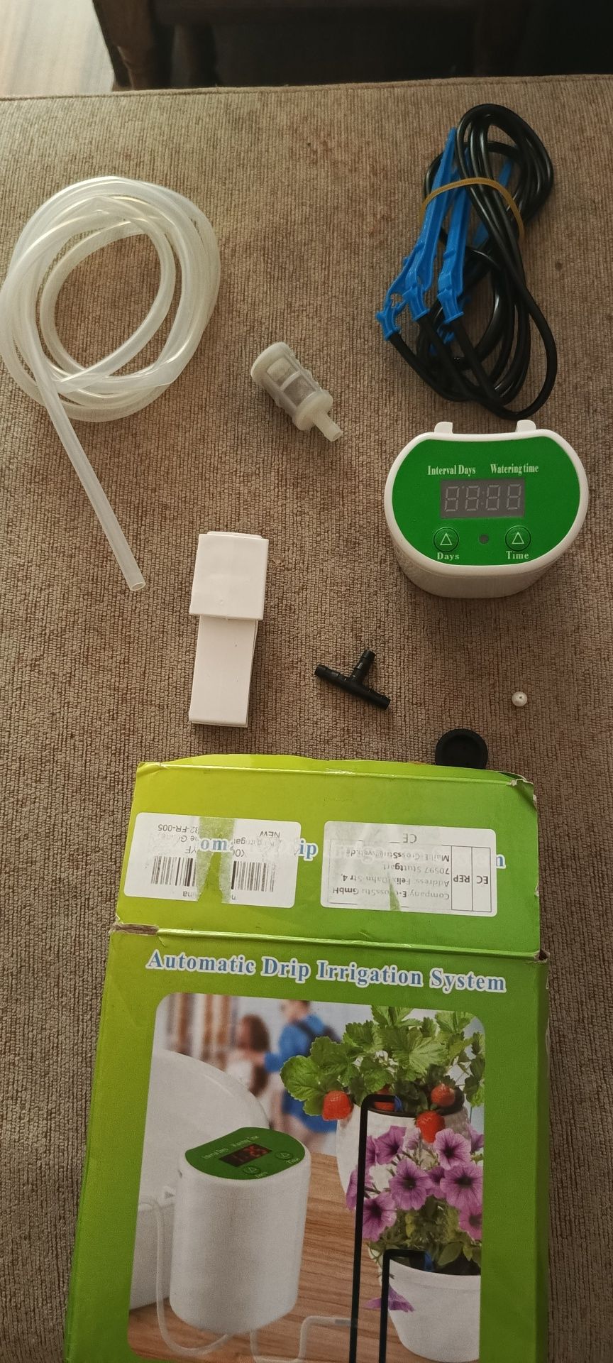 Automatyczny system nawadniania, zasilanie USB.