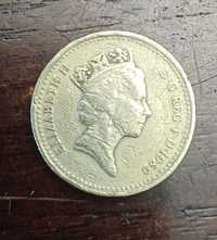 Moneta z Elzbietą II one punt