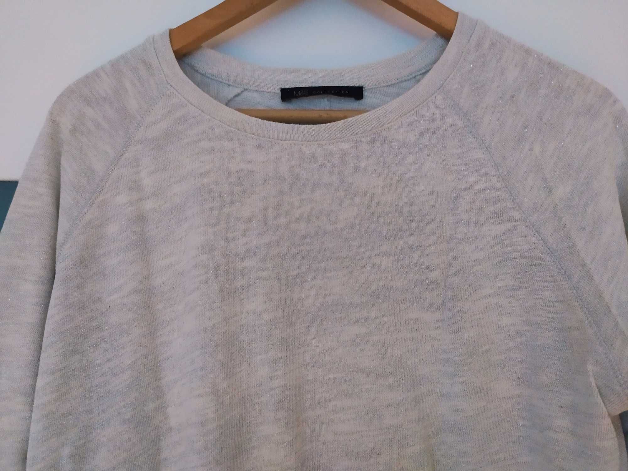 Dzianinowa bluzka lekki sweterek oversize M&S 38