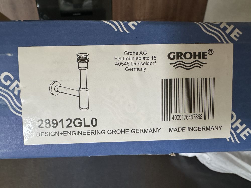 Syfon umywalkowy Grohe butelkowy ozdobny cool sunrise 28912GL0