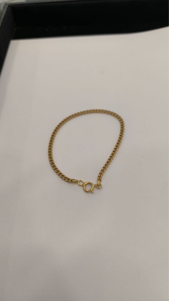 Pulseira em ouro 19.2 Kt (ouro 800) malha barbela