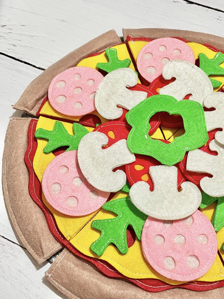 Pizza z filcu, filcowe jedzenie