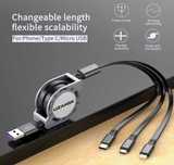 Zwijany Kabel 3w1 Usb UsbC