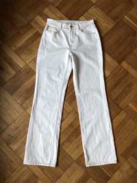 Zara kremowe jeansy proste 38