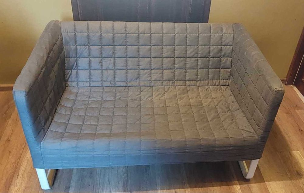 Sofa 2-osobowa ciemno szara Ikea Knopparp kanapa