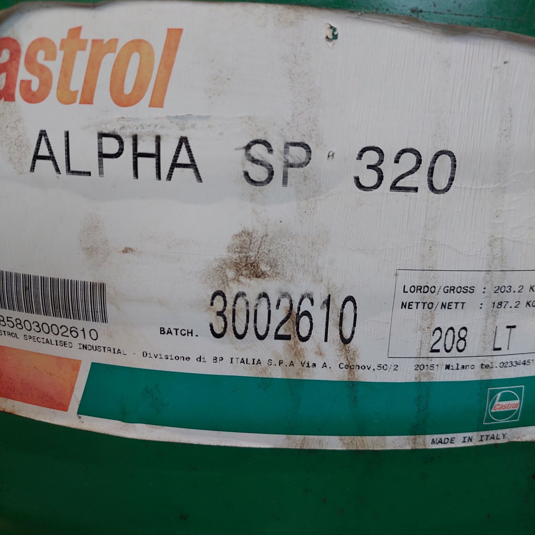 Olej przekładniowy Castrol Alpha SP 320