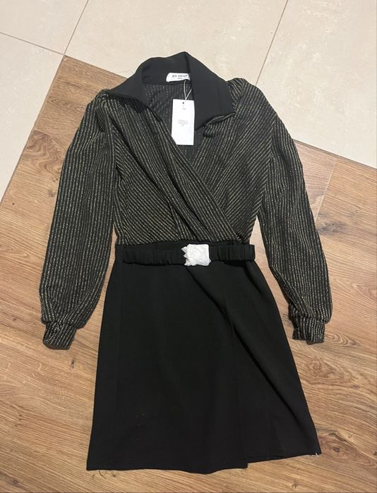 Czarno- zlota sukienka