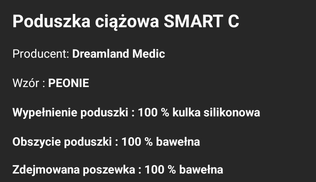 Poduszka ciążowa smart C