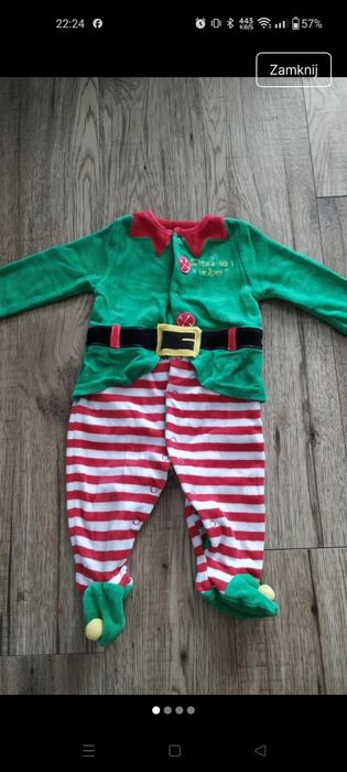 Strój elfa dla maluszka Boże Narodzenie przebranie