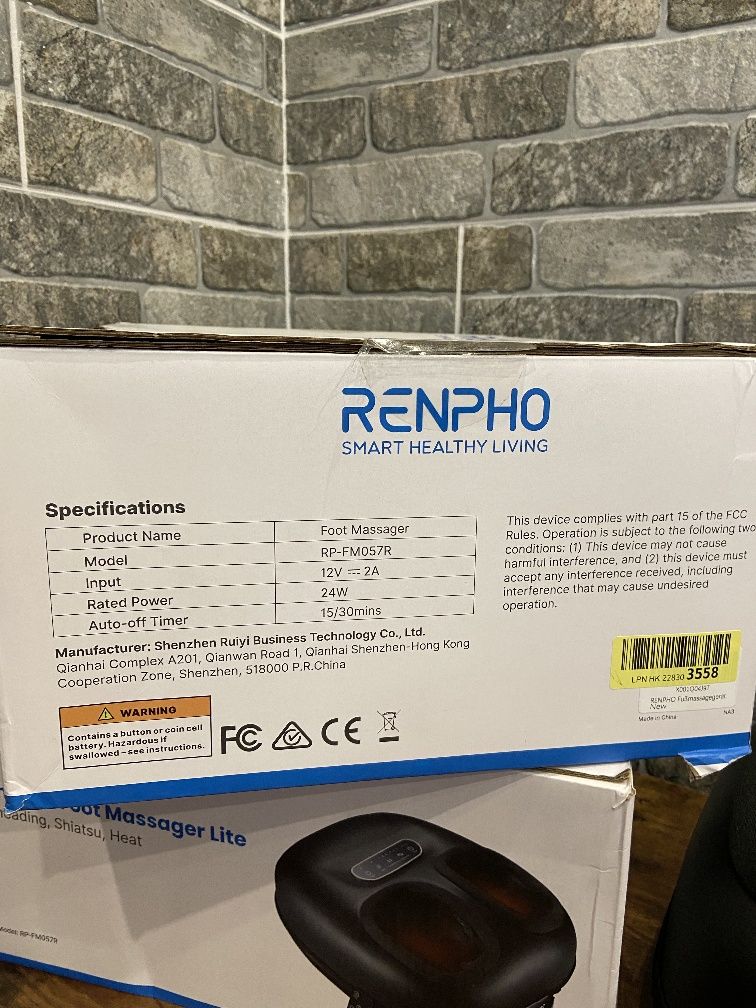 Масажер для ніг з нагріванням, шиацу массажёр для ног  RENPHO Amazon