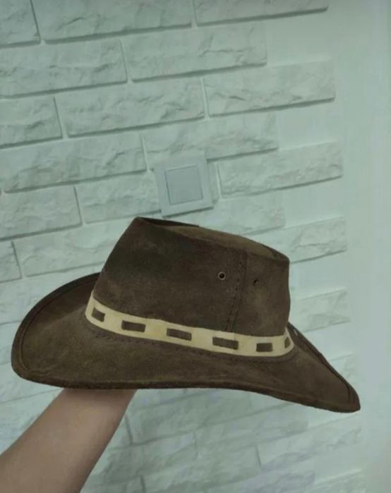 B.C. Hats капелюх р. S шкіряний ковбойський чорний коричневий шляпа