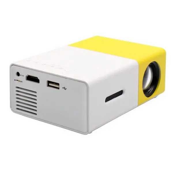 Длмашній проектор YG300 з динаміком White-Yellow