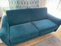 Sofa mono włoska z materacem 140cm szer. puf z pojemnikiem na pościel