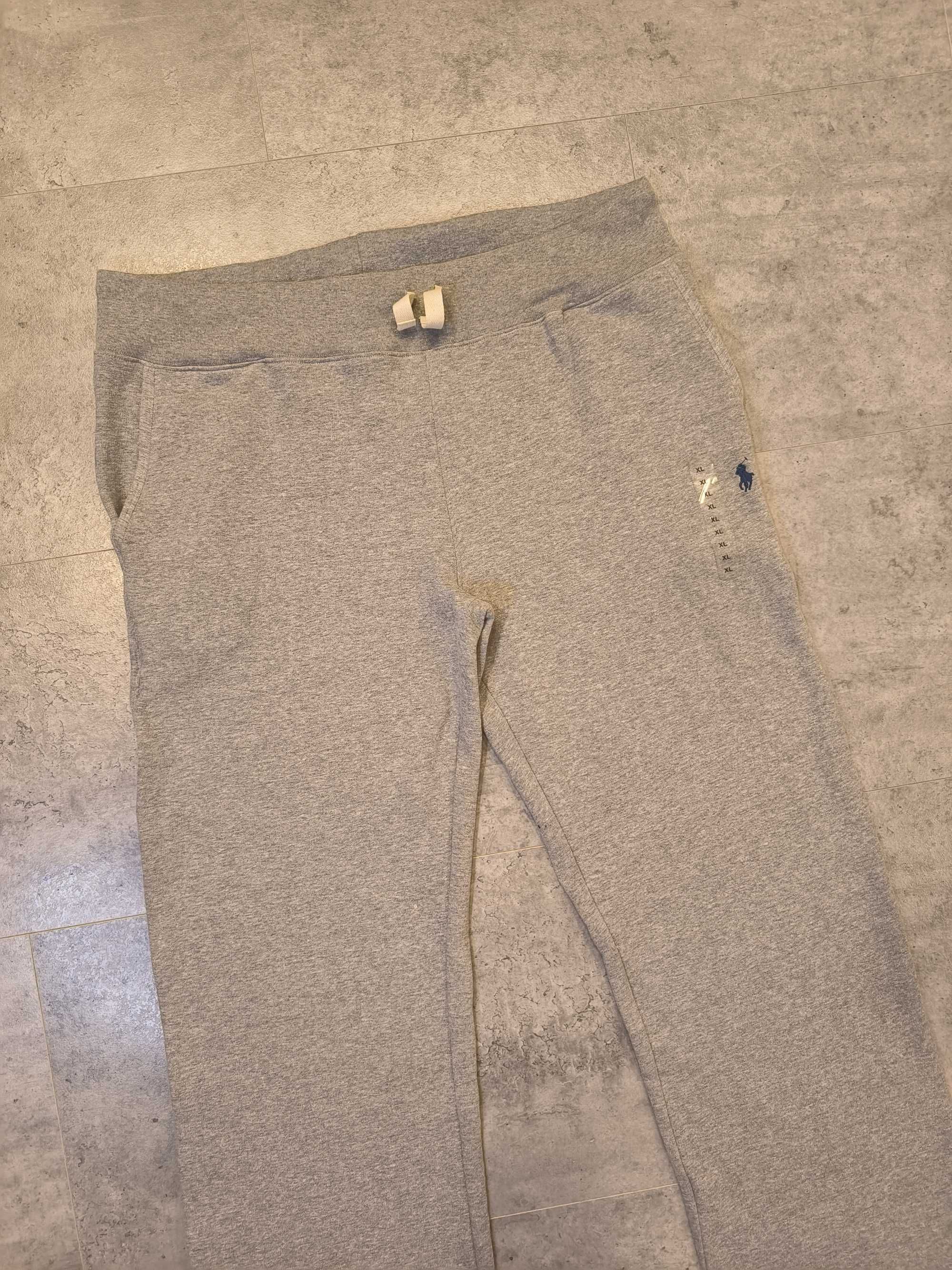 Spodnie Dresowe Dresy Ralph Lauren RL Polo Nowe z Metkami Szare Logo
