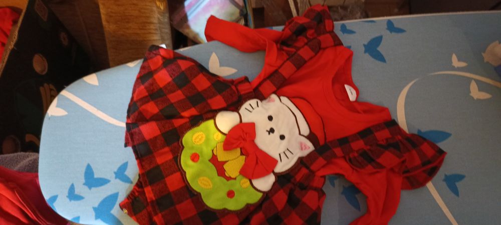 Sukienka świąteczna z opaską 3-6 miesięcy