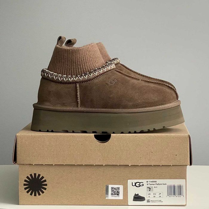 Зимові Жіночі Уггі UGG Tasman Platform Sock 36-41 (Без Предоплати)
