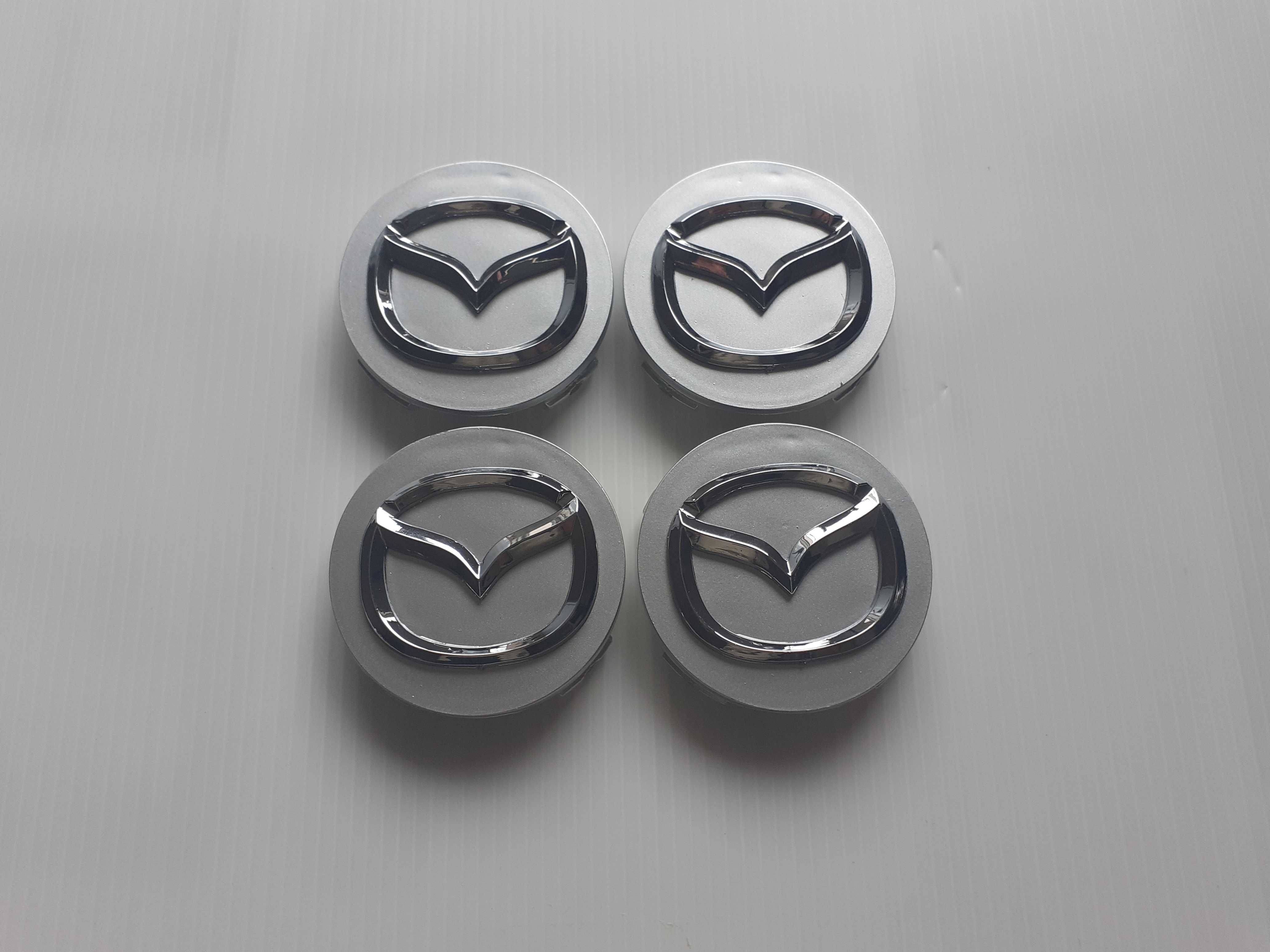 Centros/tampas de jante completos Mazda com 52, 56, 60, 65 e 68 mm