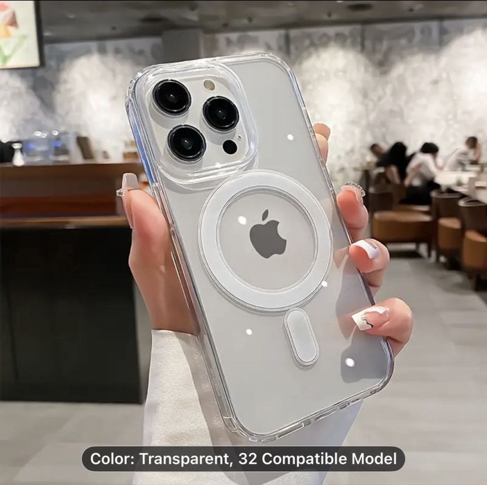 Capa Transparente para iPhone 12 até 17 Plus – Nova