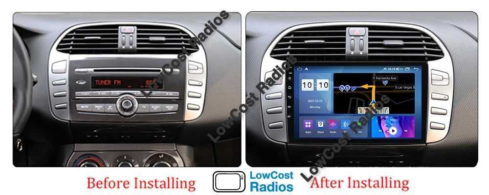 Auto Rádio 9' FIAT BRAVO 2007 a 2016 | GPS ANDROID BT USB