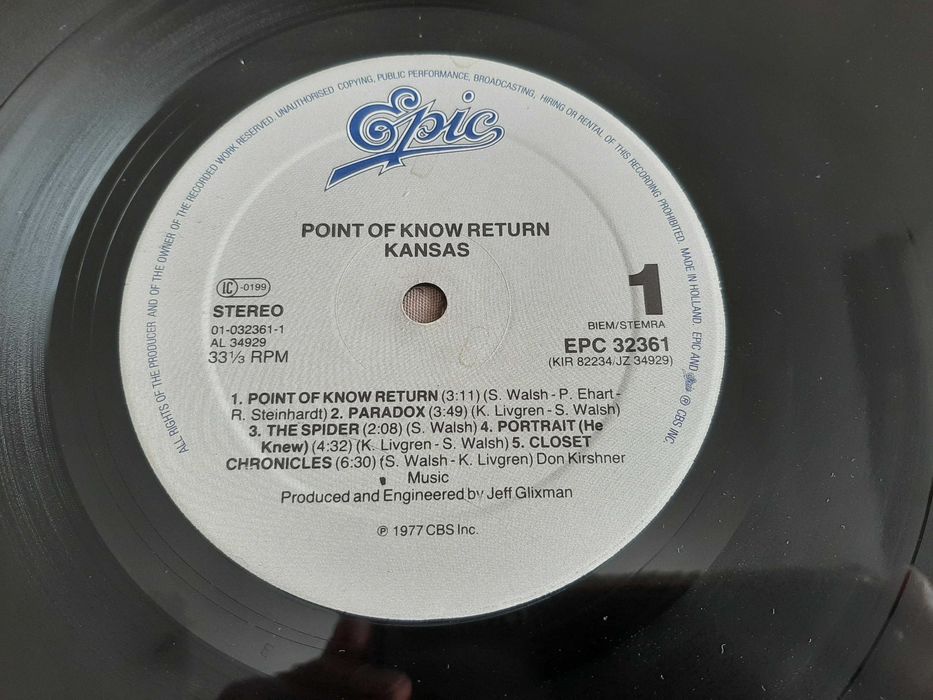 Kansas - Point Of Know Return - Europa - Vinil LP