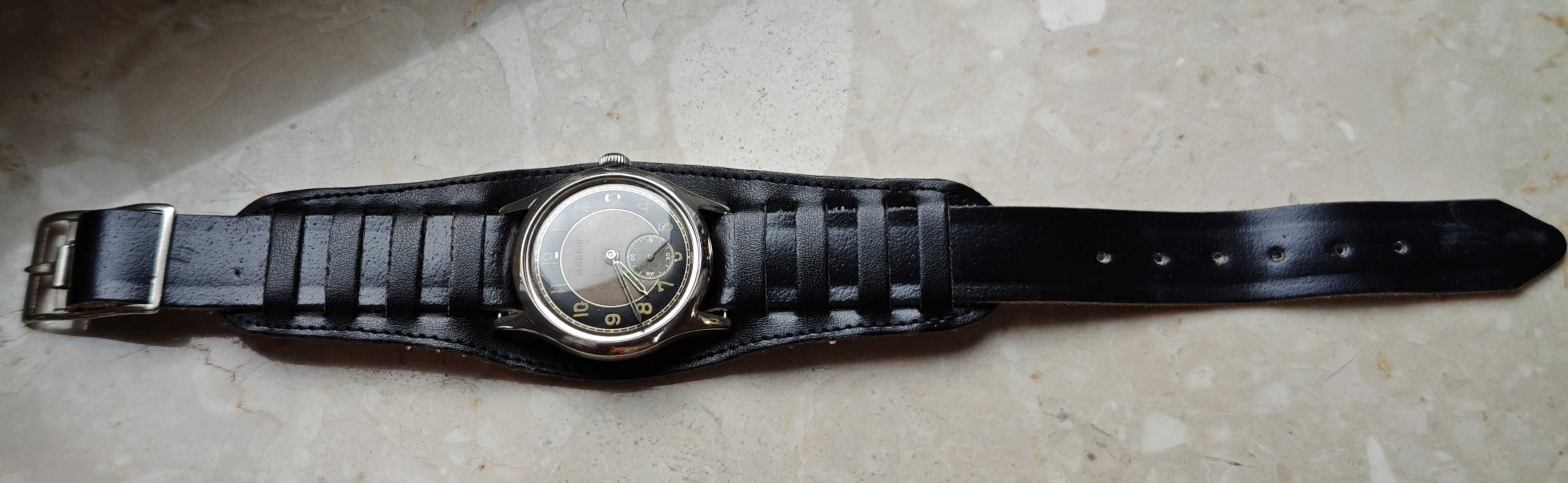 Stary Militarny Zegarek Lemania 239A Bullseye Iwc  50-te Lata Unikat