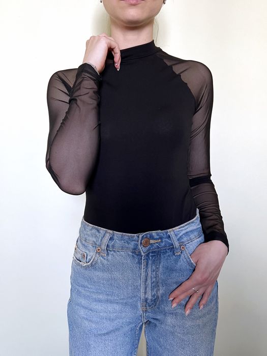 Крутий базовий боді з сіткою від even&odd